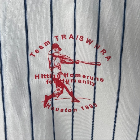 VTG Empire Baseball Shirt Mens 42/44 Black White Red Homeruns for Humanity 1998 - Picture 4 of 16